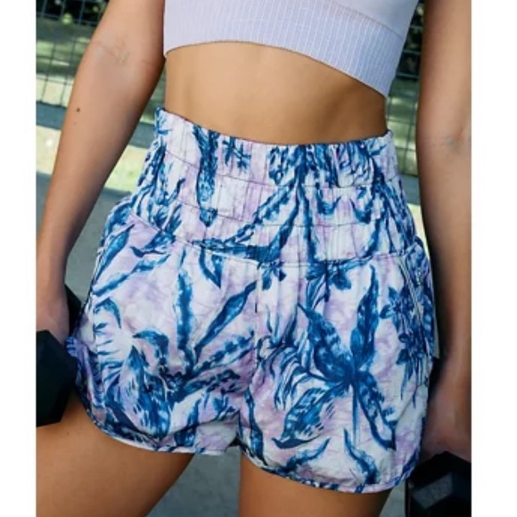 Free People The Way Home Short Tropical White Blue Sz S - Picture 15 of 16